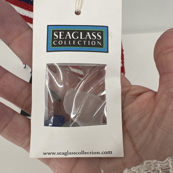 Sea Glass Collection New York Hong Kong Hand Beaded American Flag Fringe Bag NEW - Picture 5 of 13